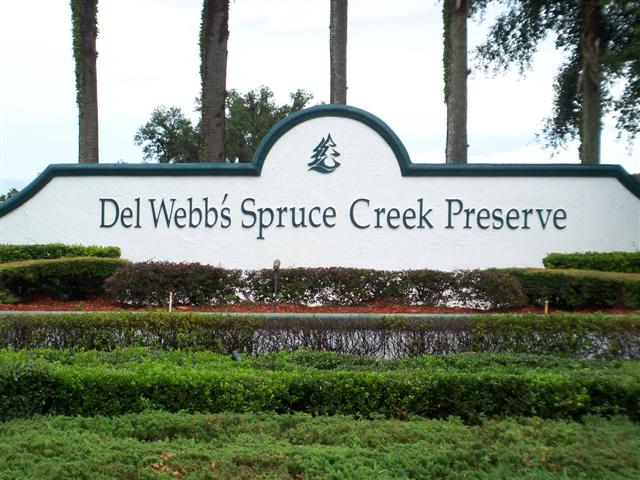 Spruce Creek Preserve entry sign